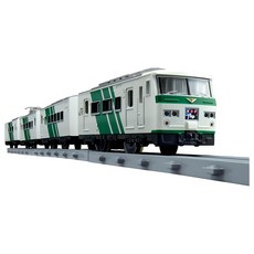 TAKARA TOMY PLARAIL 鐵道王國 real class 經典特急列車模型, 1入, 白色 + 綠色