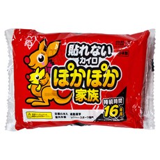 IRIS OHYAMA 愛麗思歐雅瑪 袋鼠家族手持式暖暖包 60入 12.5 x 9.5cm, 1盒