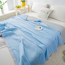 NINO1881 冰感絲涼被,200 x 150cm, 藍色, 夏季涼感舒適首選