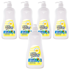 MAO BAO2 毛寶兔 超酵素植物性奶瓶蔬果洗滌液 瓶裝, 1kg, 5瓶