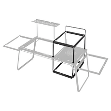 ShineTrip 山趣 05系列 黑霧IGT露營桌層板套裝, 黑色