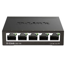 D-Link 友訊科技 5埠 桌上型網路交換器 - 2日快速換修 全系三年保固, DGS-105, 1台