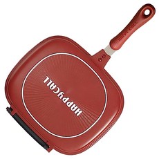HAPPYCALL 萬用雙面煎鍋 紅色, 1個, 23cm