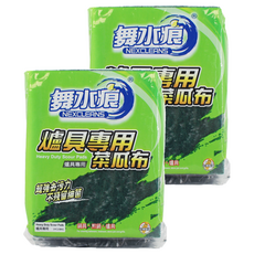 NEXCLEANS 舞水痕 重型菜瓜布 5入 適用於鍋具、煎鍋、爐具, 2包