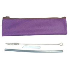 minono 米諾諾 矽膠吸管直型4件式攜帶組, 1組, 4入