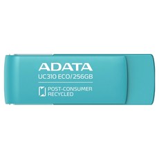 ADATA 威剛 USB3.2 環保旋轉隨身碟 UC310 ECO 綠色, 256GB, 1個