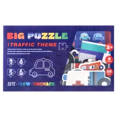 FLOWER MONACO 寶寶大塊啟蒙拼圖 交通主題 25片 2歲以上, 1盒