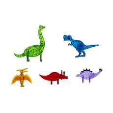 MAGNA-TILES 磁力積木 恐龍5件套組, 多色, 1盒