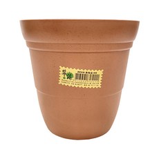 翠筠 素陶盆 6H, 1個, 素陶 陶土色