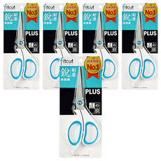 PLUS 普樂士 剪刀 中文 SC-165A, 藍色 + 白色, 5支