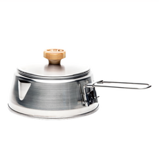 ZED 便攜式不鏽鋼茶壺 ZBACK0306, 輕巧耐用，露營旅行適用, Silver, 800ml, 1個