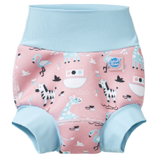 Splash About Brand New Happy Nappy 3D加強版 游泳尿布褲/尿布 粉紅動物園, XL, 1件