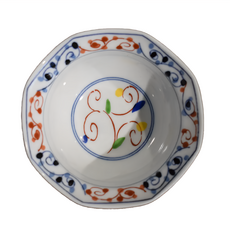 佐和陶瓷 繪唐草八角珍味缽, 日本製, 陶瓷材質, 11.5公分寬, 5.5公分高, 220毫升容量, 1個