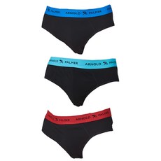Arnold Palmer 雨傘牌 男士簡約純棉三角褲3件組, L, 黑色