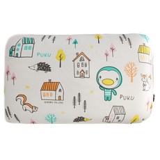 PUKU 藍色企鵝 Air成長型3D幼童枕, 蜂巢狀結構透氣, 加大尺寸適合2歲以上幼童, 森林屋, 45 x 28 x 6cm (±1cm)