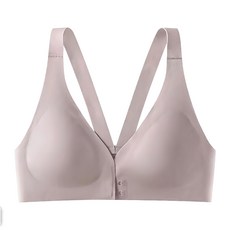 前扣式冰絲內衣, 錦綸 氨綸材質, M/L/XL/XXL 尺碼, 霧霾紫 杏膚色 時尚黑 碧湖藍