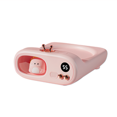 ANTIAN 萌寵TV數位顯示暖杯墊 智能重力感應恆溫杯墊/保溫杯墊/加熱杯墊 45°C/55°C/75°C, 小恐龍款, 1個