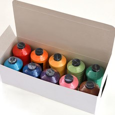 COTTONVILL 高級縫紉機線10色組, 1700公尺, 韓國製造, 鮮豔系列, 1件