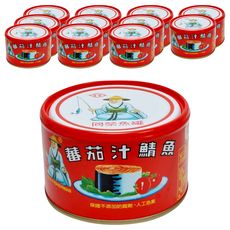 同榮 番茄汁鯖魚罐頭 保證不添加防腐劑、人工色素, 230g, 12罐