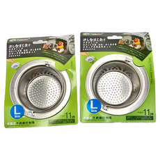 PUSH! 廚房用品不銹鋼提籃式水槽過濾網, 2件組, 適用於各種水槽排水口, D37-1, 1組
