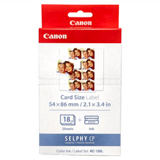 Canon 佳能 KC-18IL 墨盒 卡片尺寸標籤, 54 x 86mm, 1盒
