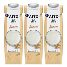Fazer aito 原味燕麥奶 無麩質, 1L, 3瓶