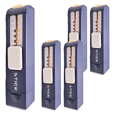 MILAN 可推式橡皮擦 + 削筆器, 藍色, 5個