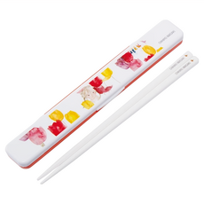 Skater 塑膠筷子 18cm, 岩崎千尋鬱金香與少女, 筷子 + 盒子, 1組