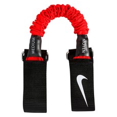 NIKE 耐吉 MEDIUM 橫向抗阻彈力繩, 黑紅色, 1個