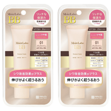 MEISHOKU 明色 MoistLabo保濕遮瑕精華BB霜 SPF50+ PA++++ (01自然), 01 白皙色, 30g, 2條