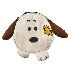 PEANUTS 史努比 胡士托探出耳朵帆布側背包, 粉色