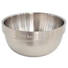 Green Bell 綠貝 316不鏽鋼隔熱白金碗13.5cm，抗鏽耐酸鹼，雙層中空設計，可堆疊，SGS檢驗合格, GBK-464, 1個