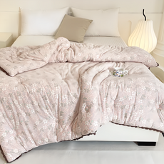 LoveCity 寢城之戀 氣質蕾絲水洗冬被 超保暖針織親膚透氣, 春意滿園