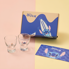 Disney 迪士尼 玻璃杯禮盒 CA948-4, 史迪奇 透明色, 1組