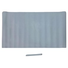 雙面皮革桌墊 PU皮, 90 x 45cm, 天藍 + 銀, 1組