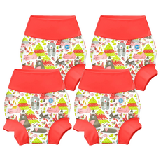 Splash About Happy Nappy 全新3D游泳尿布褲,防漏尿布褲, XXL號, 4件