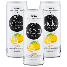 vida 氣泡飲 柚子風味, 325ml, 3罐