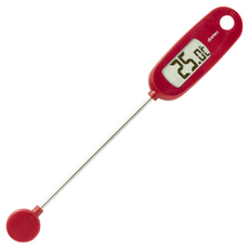 dretec 大螢幕造型防潑水電子料理溫度計 O-274RD 紅色, 1個