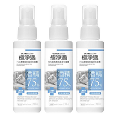 ULTRACLEAN 極淨適 75%酒精高防護淨化噴霧，GMP認證，台灣製造, 100ml, 3瓶