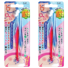 KAI 貝印 超小頭修眉刀, L + T 型, 2組