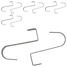 CHIFUN SENHUO 祈樂森活 廚門小吊鉤烤漆 6.8 x 1.3 x 2.3cm 136g 2個, 黑色, 5組