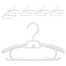 comet 長度可調節兒童衣架, 10個, 白色