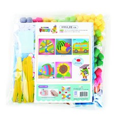 PLAYCORN 玉米黏土組, 馬賽克版 400x380 毫米, 黏土5入 + 安全刀5入 + 海棉片5入, 混和顏色, 1組