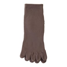 NicoFun 愛定做 短筒五趾防滑瑜伽襪 女襪 咖啡色 2雙入, 1入