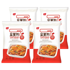 YOPOKKI 甜辣味辣炒年糕，道地的韓國美食，Q軟有嚼勁，微波加熱即可食用, 280g, 4袋