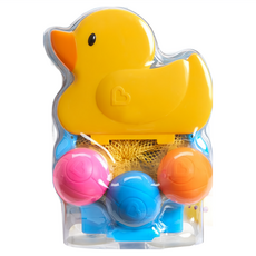 Munchkin 滿趣健 洗澡玩具 小鴨籃球組 附3顆會噴水漂浮的繽紛球 訓練手眼協調及鼓勵想像力, 1組