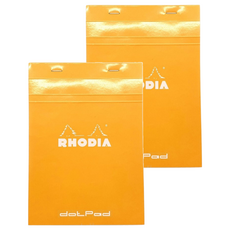RHODIA N°16 上翻筆記本, A5 點點內頁, 法國製造, 橘色, 2個