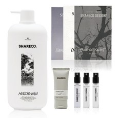 SHARECO 台灣公司貨 香氛潔淨日常組 灰燼 + 無瑕 + 能量小香水 + 菸草香沐浴膠 + 潔面乳體驗, 1套