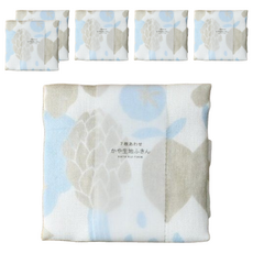 原田織物 七重棉紗蚊帳家事布 多款可愛花紋 吸水速乾 柔軟耐用, 30 x 30cm, 6件