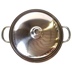 建宏 304不鏽鋼高鍋 34cm 雙耳湯鍋 燉鍋, 不鏽鋼色, 1個